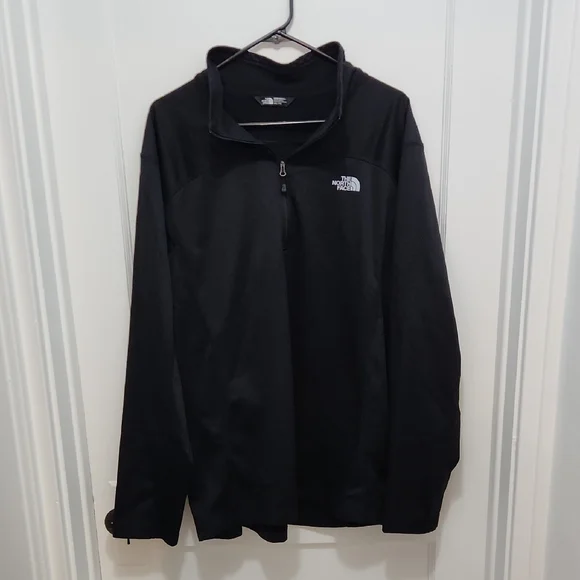The North Face Men's Black Quarter Zip Long Sleeve Pullover Top Size XXL - Picture 1 of 9